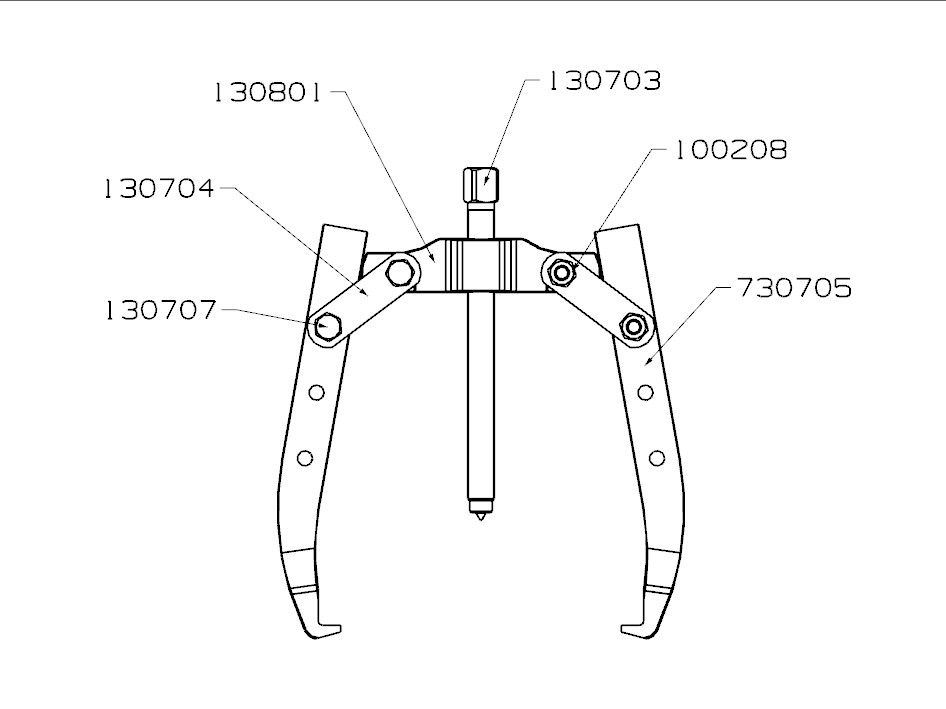 EXTRACTOR FORZA SERIE 7300 MECÁNICO DE 2 PATAS